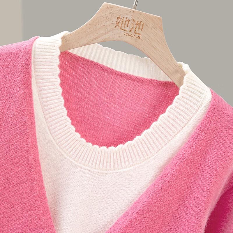 Tachi Women's Color-Block Faux-Layered Knit Sweater