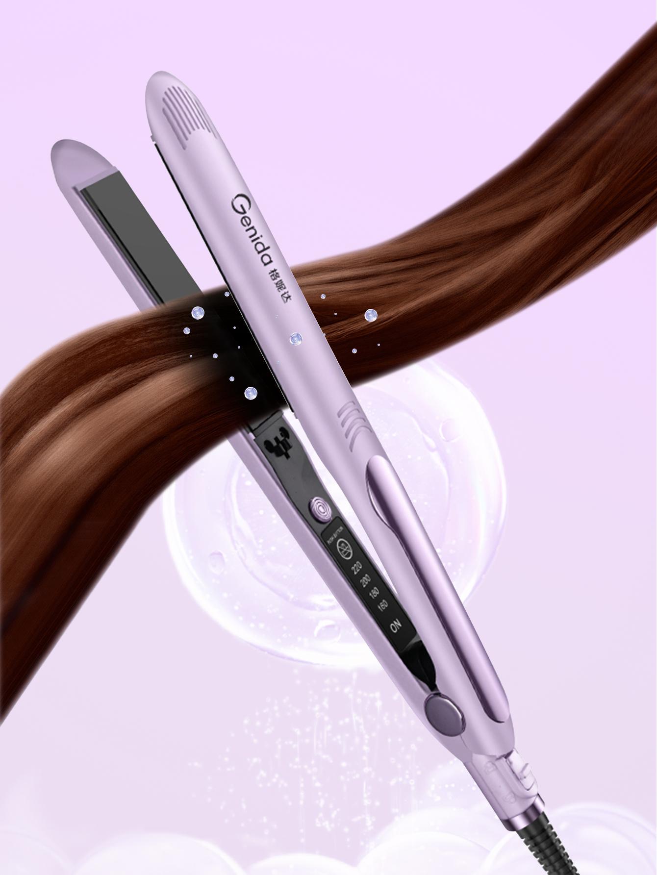 

1 шт. выпрямитель для волос и щипцы для завивки волос профессиональный салонный утюжок для волос укладка волос приборы подходят для дома и путешествий фиолетовый us фиолетовый