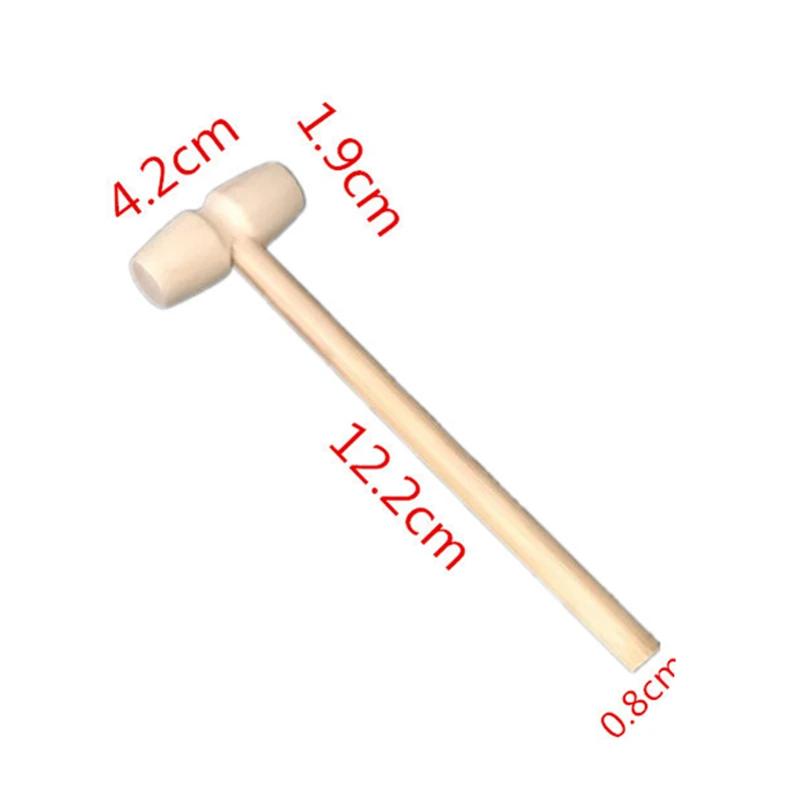 10/5 Pcs Mini Wooden Hammer Balls Toy Pounder Replacement Wood Mallets Baby Wood DIY Craft Wooden Decoration