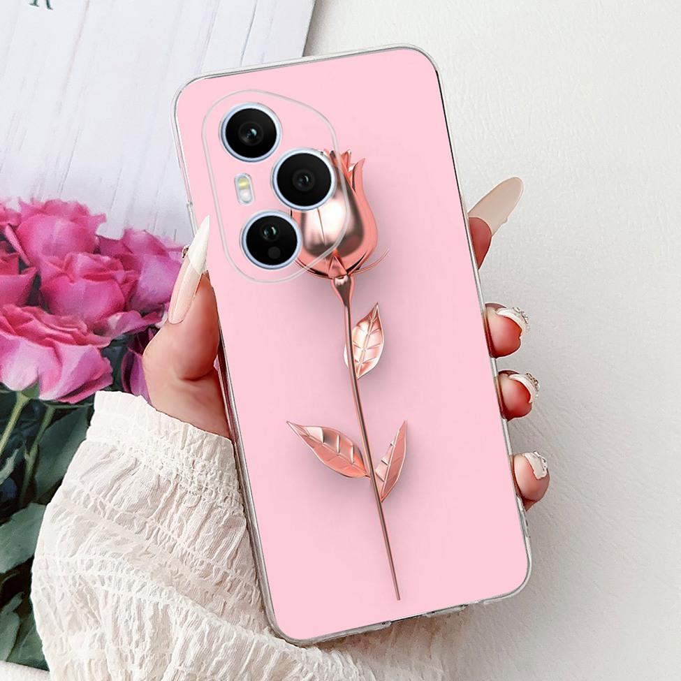 Clear For Honor 400 Pro Case DNP-NX9 Cute Cartoon Cat Fashion Flower Funny Painted Soft Bumper For Honor 400Pro Back Cover Funda