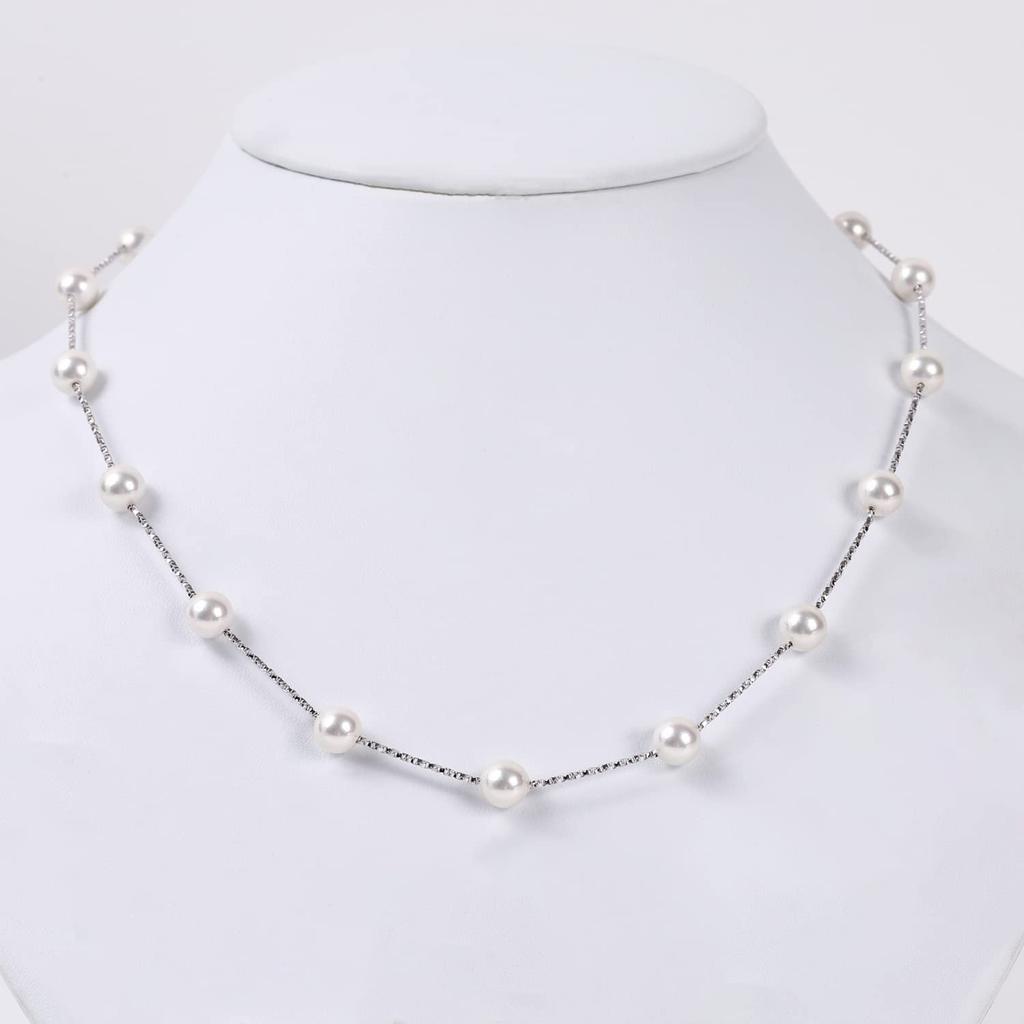 [MIONO] [Produced by Yumi Katsura] Pearl Necklace Yumi sienne 7mm Short Station Popular Women's Necklace for Formal Occasions Stylish Made in Japan