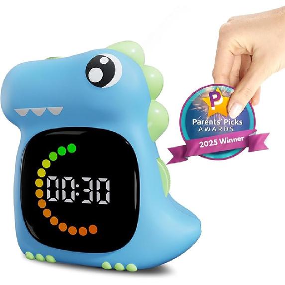 Visual Timer for Kids Light Blue Dinasuor Kids Timer Visual Led Rechargeable Toddler Timer Visual Countdown for Classroom Home Studing Playing