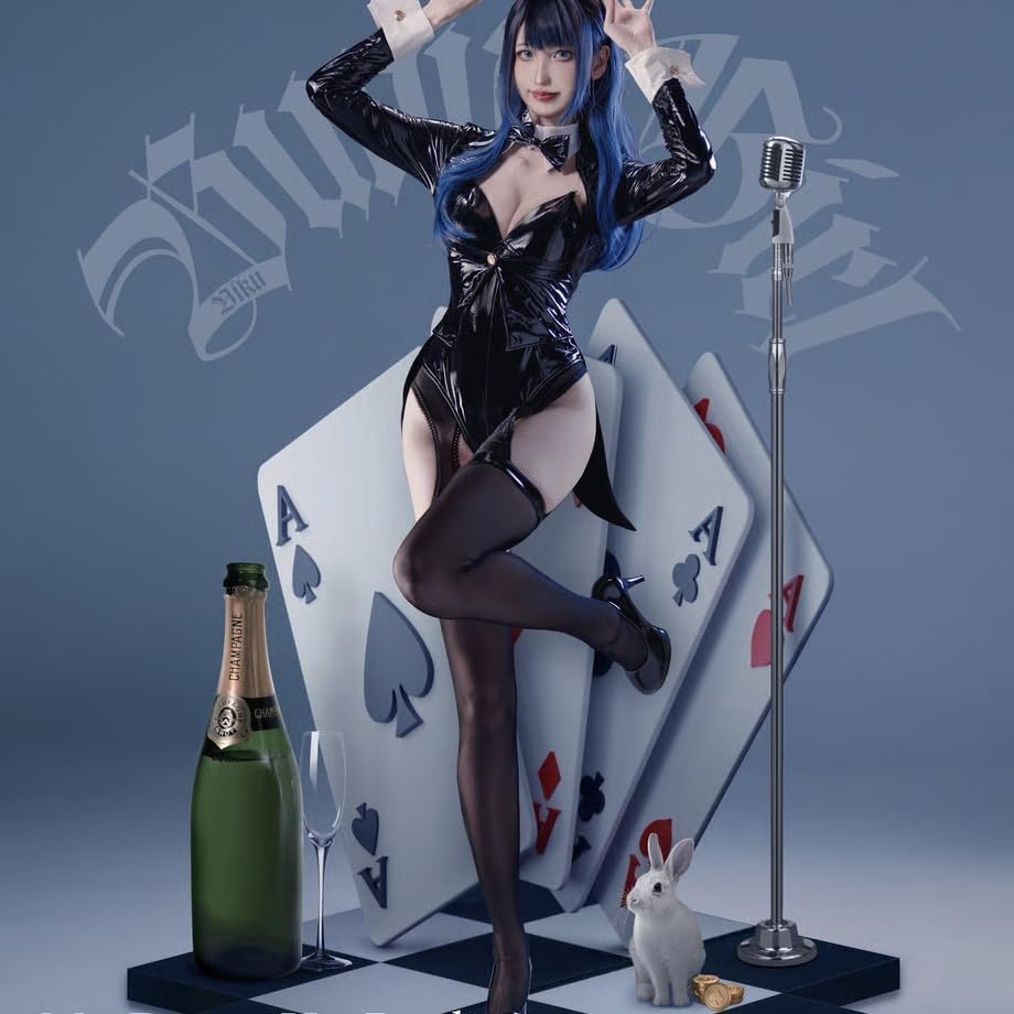 [Litany] Bunny Girl Kitagawa Marin, Iwamosha Bunny Suit with Jacket, Cosplay Costume (Enamel, Size M)