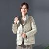 Double-sided two-color two-sided winter stand-up collar light down jacket women's short pressed glue white duck down warm jacket tide