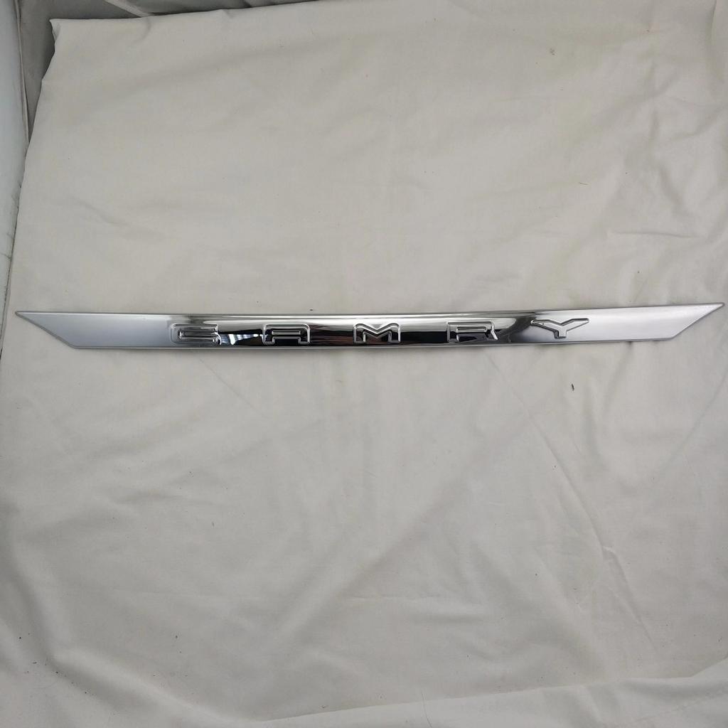 1pcs New Paste Style Car ABS Chrome Carbon Accessories Plated Rear Trunk Lid Cover Trim 2018   For Toyota Camry 8