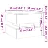 LED Coffee Table in Concrete Grey 50 x 50 x 40 cm