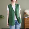 Vest Women's Spring and Summer Vest Outer Wear Loose Thin Casual Vest Sleeveless Jacket