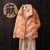 Women's Stand Collar Long Sleeve Down Jacket Loose Fit Commuter Style Outerwear
