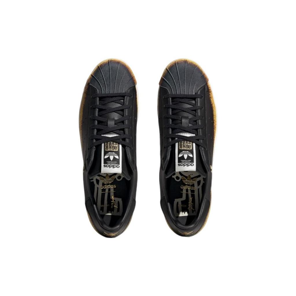 Adidas Originals Han Meilin X Superstar 80S "Shen Monkey" Leather Low-Top Sneakers Unisex Sneakers Black Yellow Orange ID4385