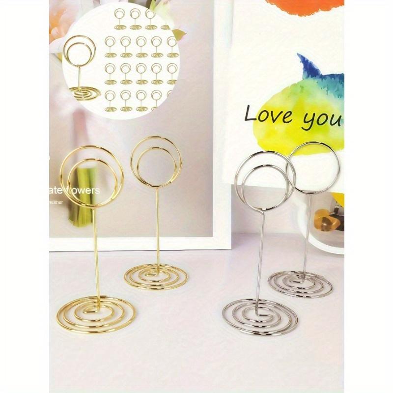 1PCS Stainless Steel Card Holder Number Holder Is Reusable And Indispensable For Weddings, Graduations, Restaurants, And Christmas Gift Events