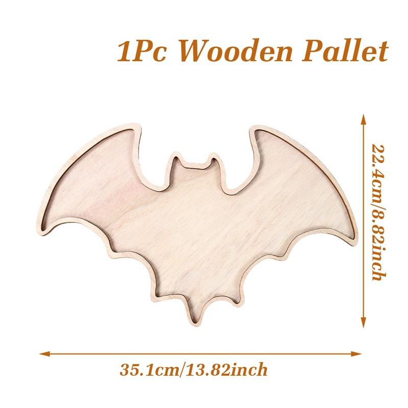 1pc Decorative Tray, Thanksgiving Day Wooden Tray, Maple Leaf Design Table Decoration, Thanksgiving Day Decoration for Home