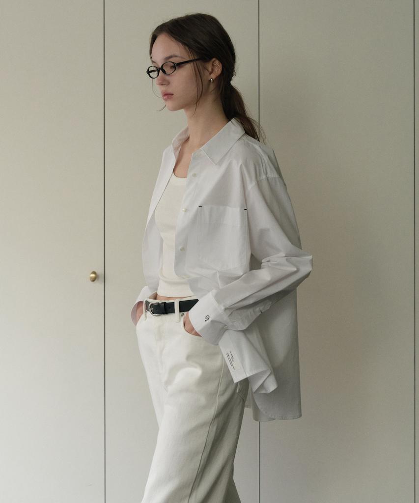 OSTKAKA Essential Cotton Oversized Shirt White