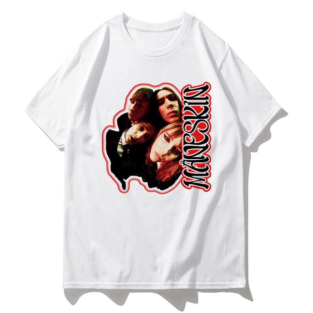 

Женская футболка Maneskin в стиле хип-хоп с принтом Goth Harajuku, повседневная женская базовая футболка с круглым вырезом и короткими рукавами Y2k, футболка для девочек, Прямая поставка M