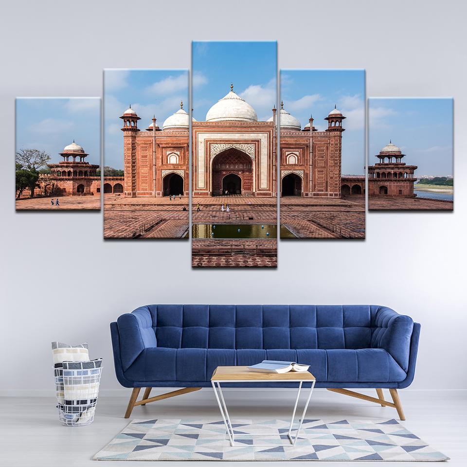 

Taj Mahal: International Treasure 5 Pieces Canvas Painting Mural Painting Modern Modular Wallpaper Poster Print Home Decoration 20x35 20x45 20x55cm