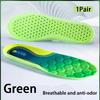1 Pair New Breathable Anti-Odor Shoe Insoles Soft Shock Absorbing Sole for Sneakers Outdoor Sports Running Foot Comfort