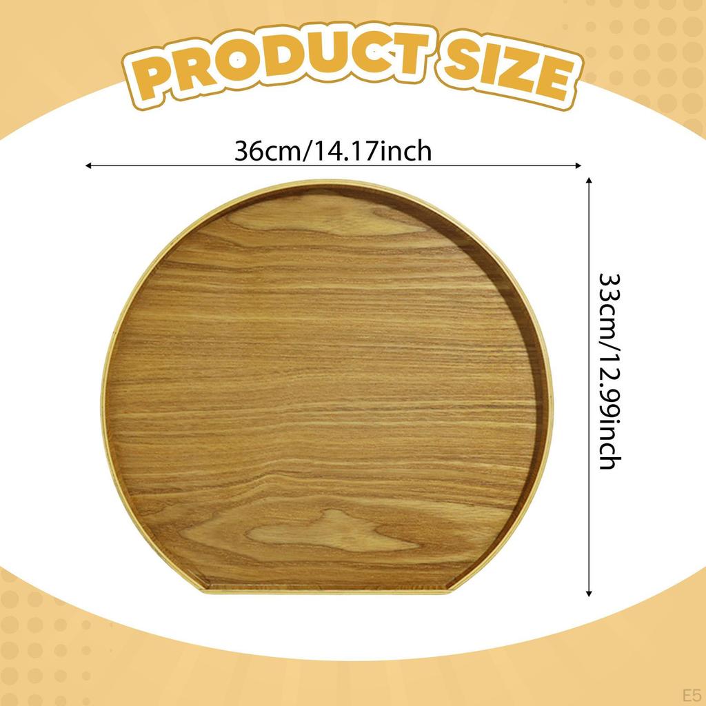 Decorative Wooden Serving Tray In The Shape of A for Desserts And Dried Fruits