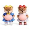 2026 3D Cartoon Cat Shiba Inu Squishy Belly Car Bumper Anti Collision Stickers Kawaii Decor For Refrigerator Decompression toys