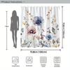 1 Pastel Floral Shower Curtain - Delicate Lavender, Pink And Blue Flowers With A Subtle Wash, Polyester Fabric With Hooks