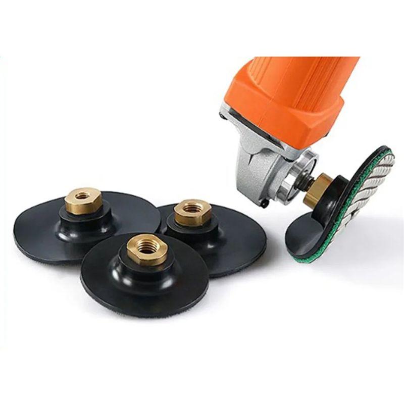 A84E-Rubber Backing Pad Polishing Grinding Disc Holder For Angle Grinder M14 Abrasive Self-Adhesive Grinding Backing Pad 3In Dur