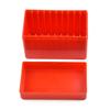 Red Plastic Coin Storage Box Holds 10 PCGS Slabs Securely, Fitted Rails Keep Collection Organized, Compact Size 123x65x90mm