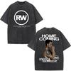 Vintage Washed Robbie Williams BRITPOP Tour 2026 Double Sided T Shirt Men's Women Clothing Fashion High Quality Cotton T-shirts