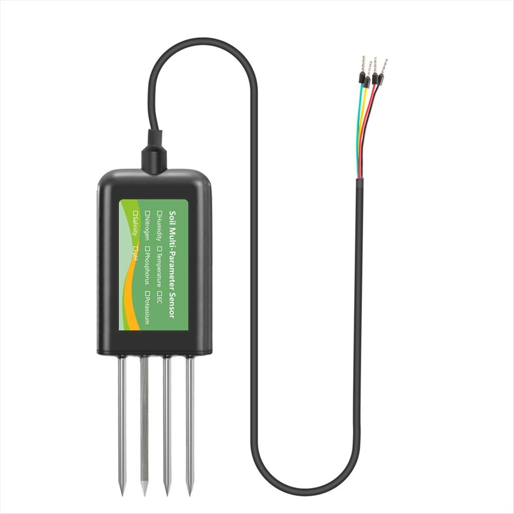 Soil Sensor 8-in One RS485 EC PH Moisture Temperature Salinity for Meter for Smart Farm Long-Term Monitoring