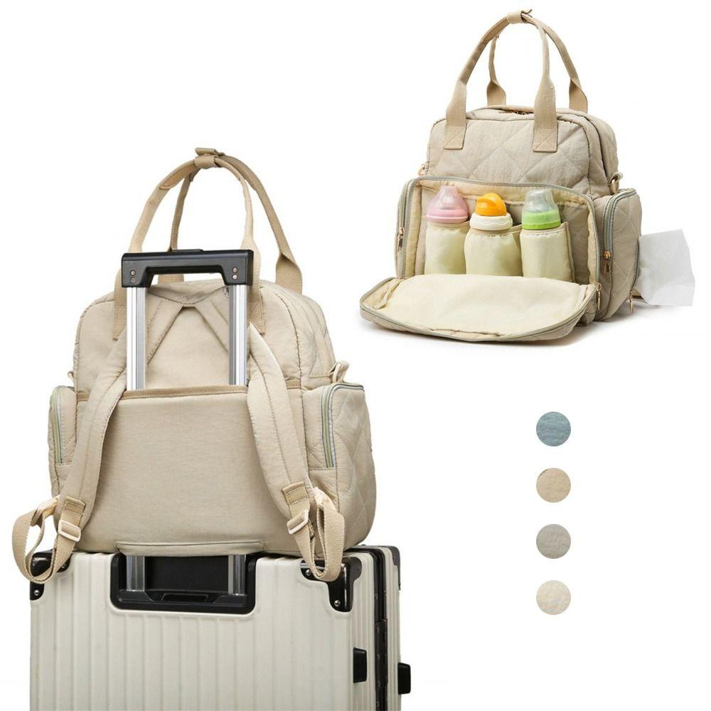 Spritzwassergeschützte Wickeltasche Mehrfache Fächer Reise Rucksack Neue Mama Tasche Damen