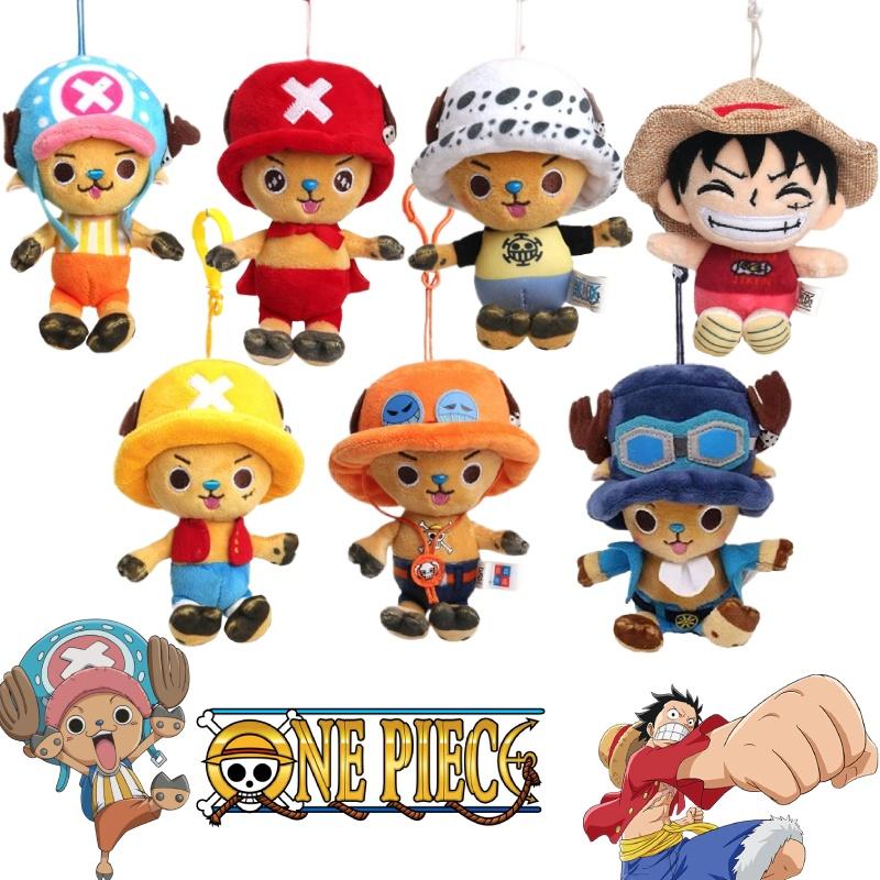 Authentischer One Piece Plüschanhänger, Niedlicher und weicher Cartoon-Charakter-Schlüsselanhänger