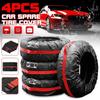 4Pcs/Lot Universal Car Spare Tire Covers Case Tires Storage Bags Auto Wheel Tires Storage Bags Vehicle Tyre Waterproof