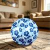 1PC Blue Floral Soccer Ball Size 5 Football Machine Sewn Indoor/Outdoor Universal Football Surprise Collection n145