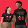 Christmas Couple T Shirt Funny Couples Shirts Tees Holiday for Christm Vintage Washed Designer Clothes Top For Everyday Wear