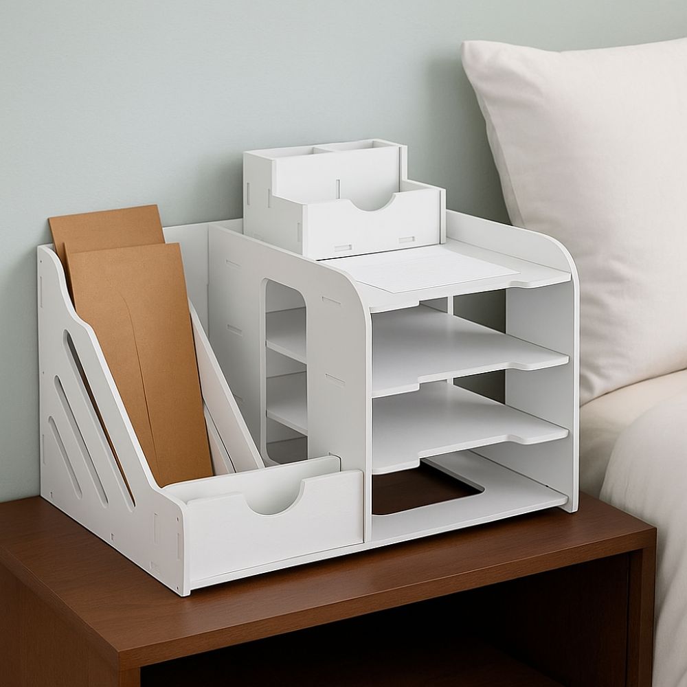 Thickened File Storage Rack Space Saving File Sorter Multifunctional Desktop Organizer  Study Room