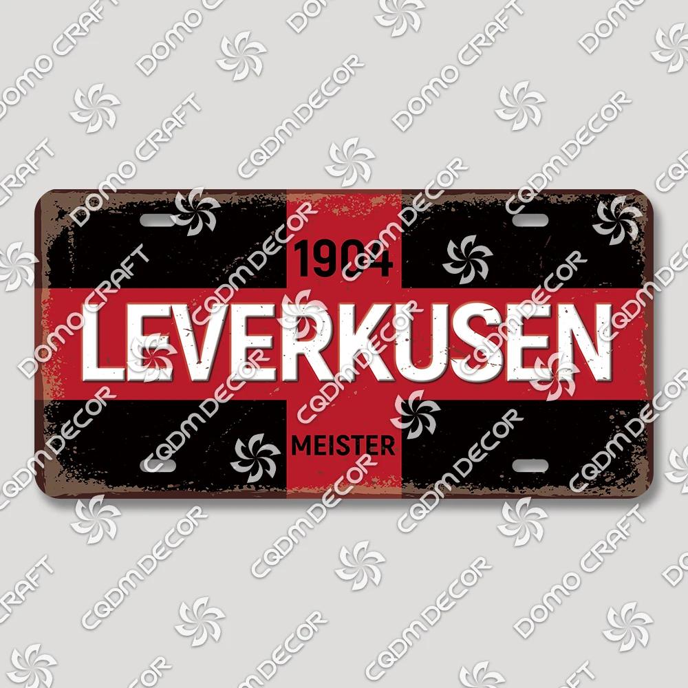 Football Club License Plate Tin Signs Retro Barcelona Milan Manchester Metal Poster Garage Bar Club Home Wall Decor