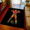 Football Sports Watercolor Splash Art Print Carpet Rug for Living Room Bedroom Sofa Doormat Home Decor Non-slip Floor Mat