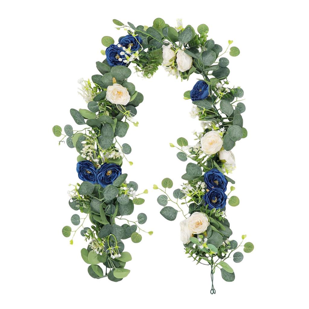 Floral Vines Greenery Garland Artificial Eucalyptus Flowers Wedding Party Table Decor for Arch Wall Fireplace Backdrop Ornament