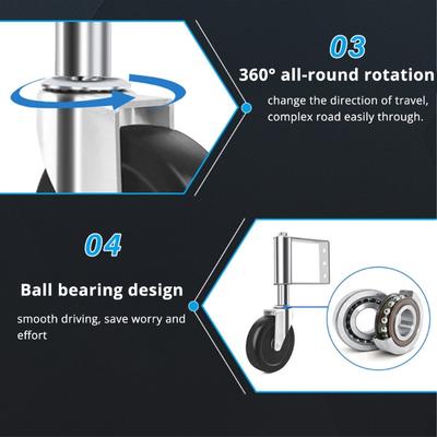 Garden Gate Wheel Spring Loaded Gate Caster with 360 Swivels Heavy Duty Gate Wheel for Outdoor Wooden Gate Fence