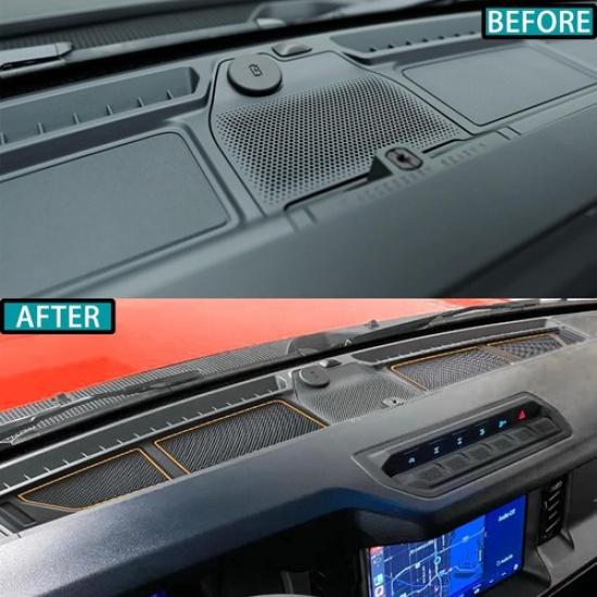 2pcs Orange Color Anti Dust Dash Dashboard Cover Mat for Ford Bronco -2024