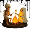 Skeleton And Ghost Bonfire Night Lamp Light Up Campfire Skeleton Ghost Night Lamp Decor For Bedroom Halloween Ambience