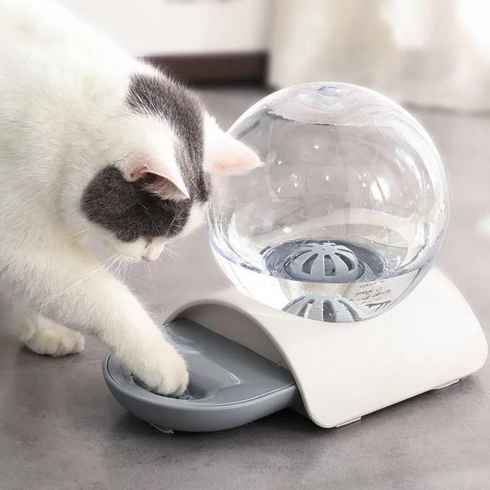 WTEMPO Pet Automatic Water Dispenser Cat Water Feeder Dog Water Dispenser Food Basin Non Plug In Automatic Water Refilling Kettle