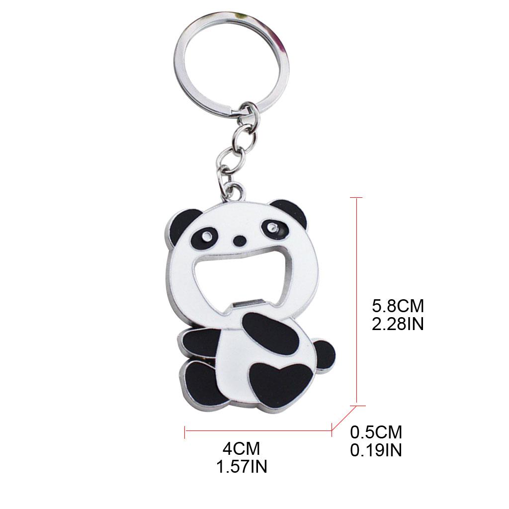 Panda Bottle Opener Keychain Made of High-quality Zinc Alloy for Key Chain Cute Chinese Panda Mini Bottle Opener for Sm