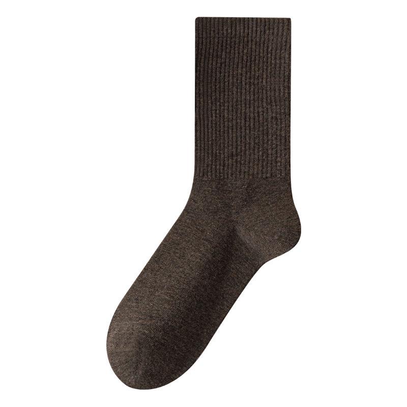 Autumn Maillard Women's Pure Cotton Over-the-Knee Retro Anti-Odor Scrunched Socks for Fall and Winter