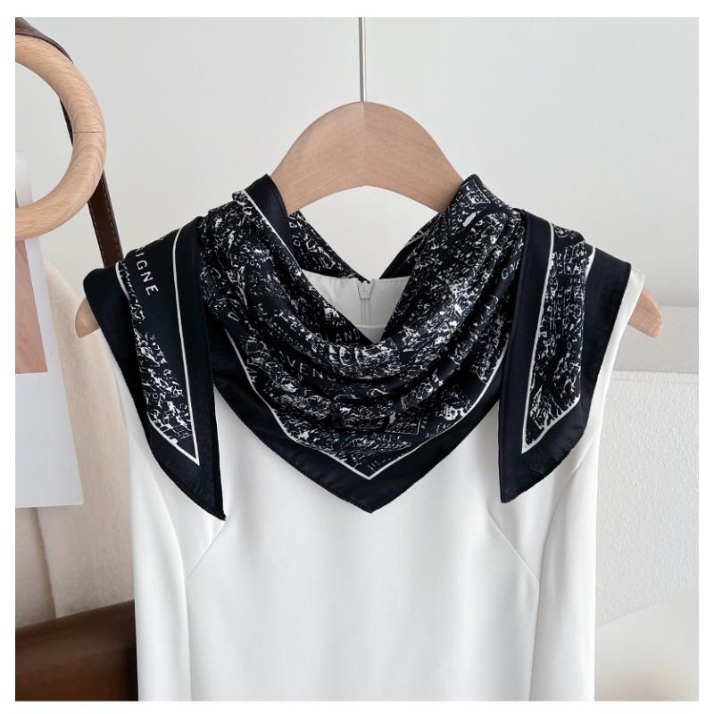 Women Fashion Multifunctional Thin Triangular Scarf Sun Protection Decorative Neck Shawl