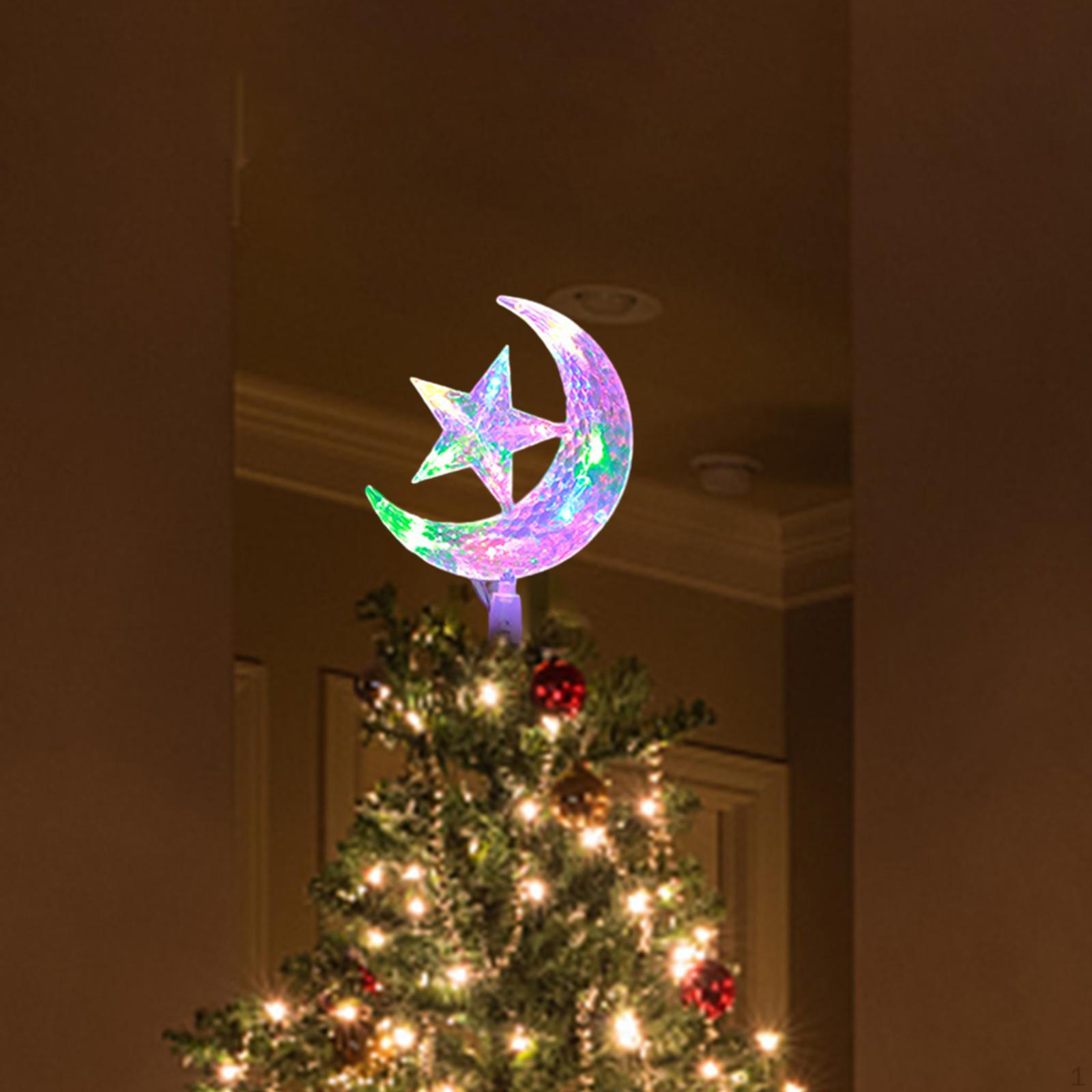 

Топперы для рождественской елки, лампа, украшение в виде Луны и звезды, длинные аксессуары 8,7 дюйма, декоративный свет для