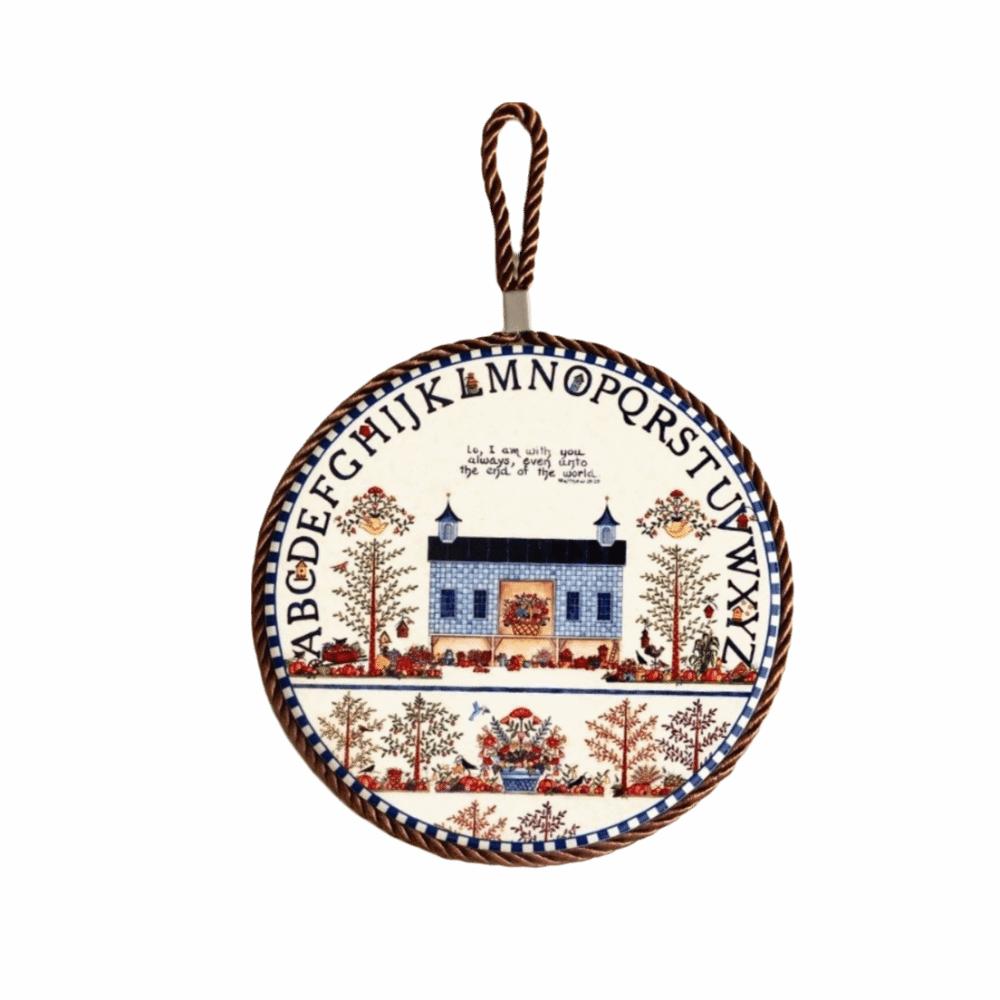 European Style Ceramic Table Mat Heat Resistant Placemat Tea Pad Ceramic Round Pad Coffee Table Style B