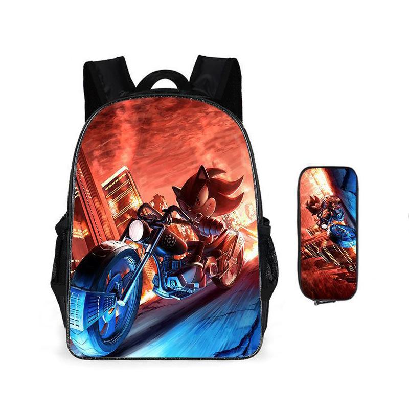 Two-Piece Set Combination Set Elementary School Students Animation Backpack Cartoon Schoolbag