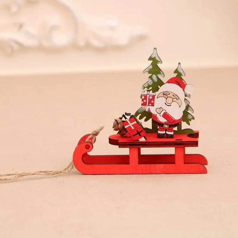 

Xmas Christmas Wooden Pendants Wood Craft Christmas Tree Decorations Christmas Gifts Kid Toys Home Decorations DIY New Year 2024