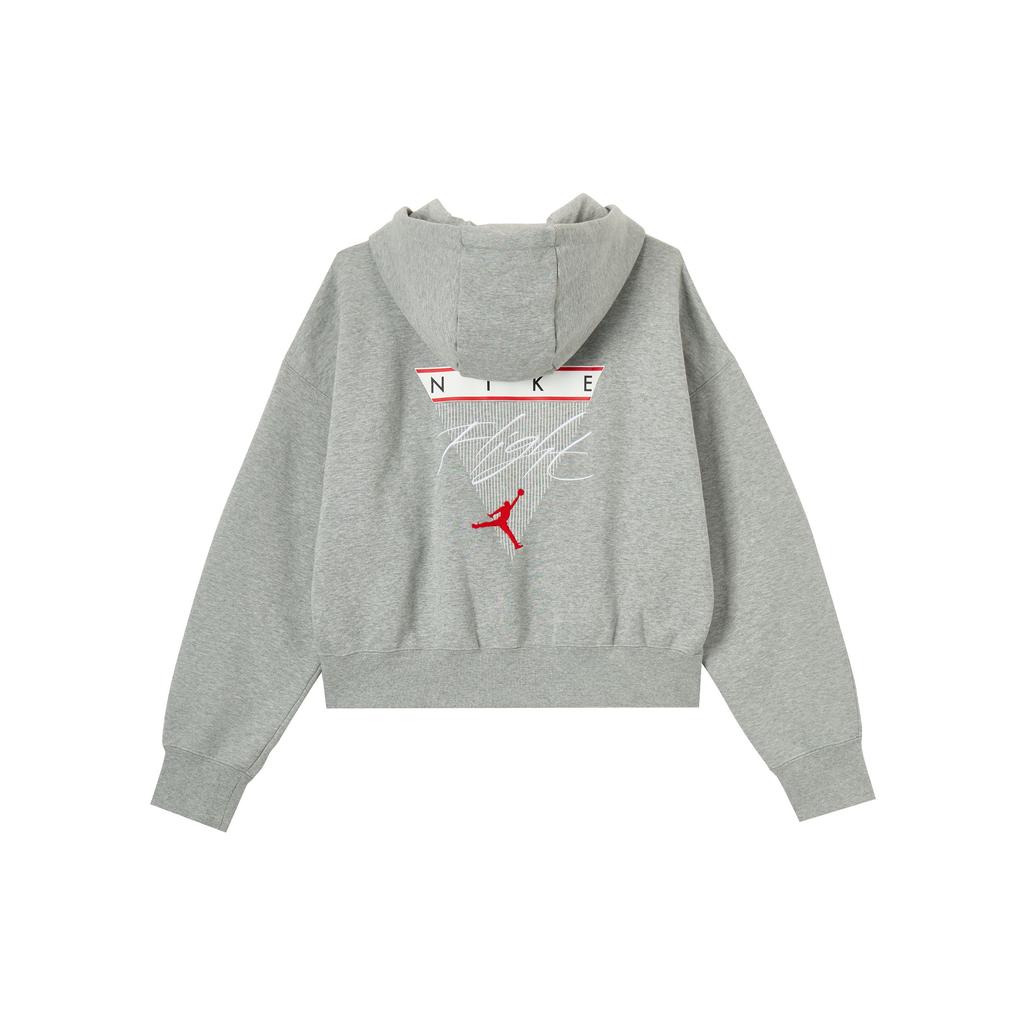 Jordan Flight Fleece Hoodie Damen Tops Grau DB9067-063