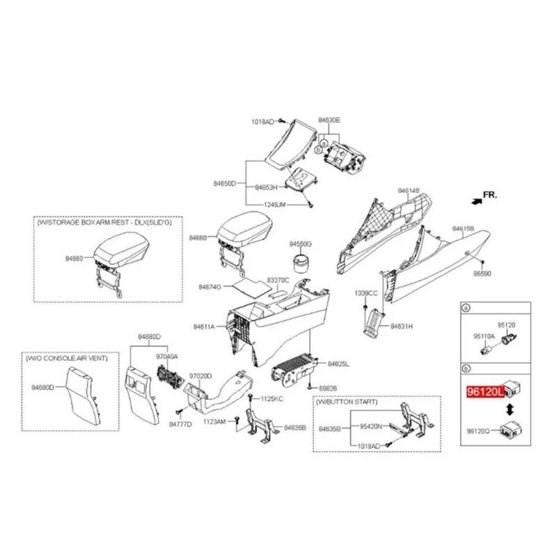 USB Interface 96120-3X000 961203X000 96120-A5000 96120A5000 for Avante USB AUX Port Replacement Aux Assembly
