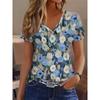 Casual Flower Print Women's Top Casual Loose Short Sleeve Comfortable T-Shirts Women’s