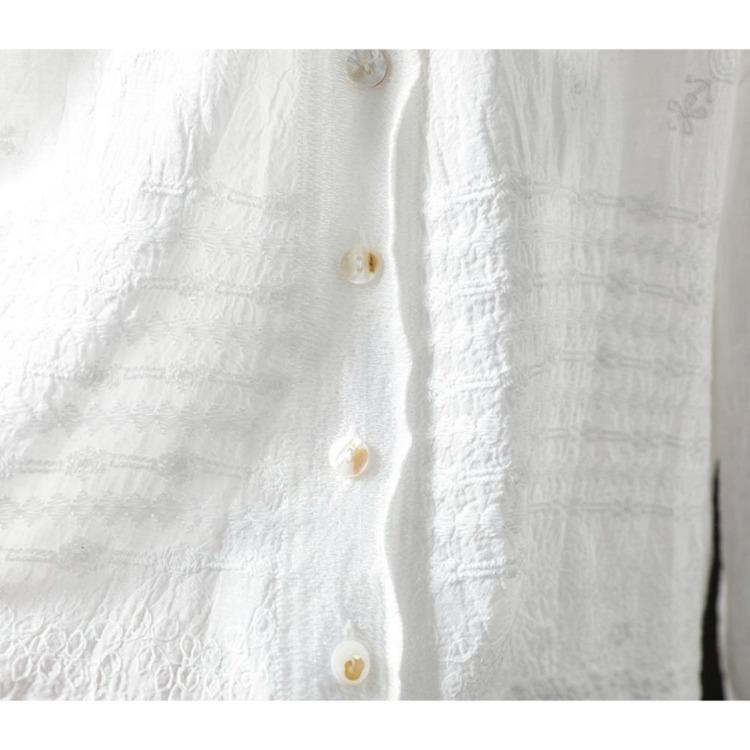 New Spring Fashion Lace Blouse Women Long Sleeve Casual Loose Basic Tops White Tee Shirt
